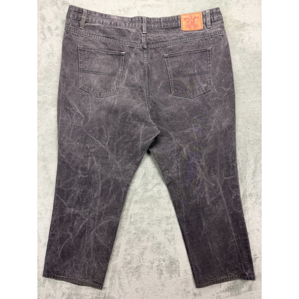 PJ Mark Mens Jeans 46x32 (Real 46x30.5) Charcoal Acid Washed Straight Baggy Leg - Picture 11 of 12